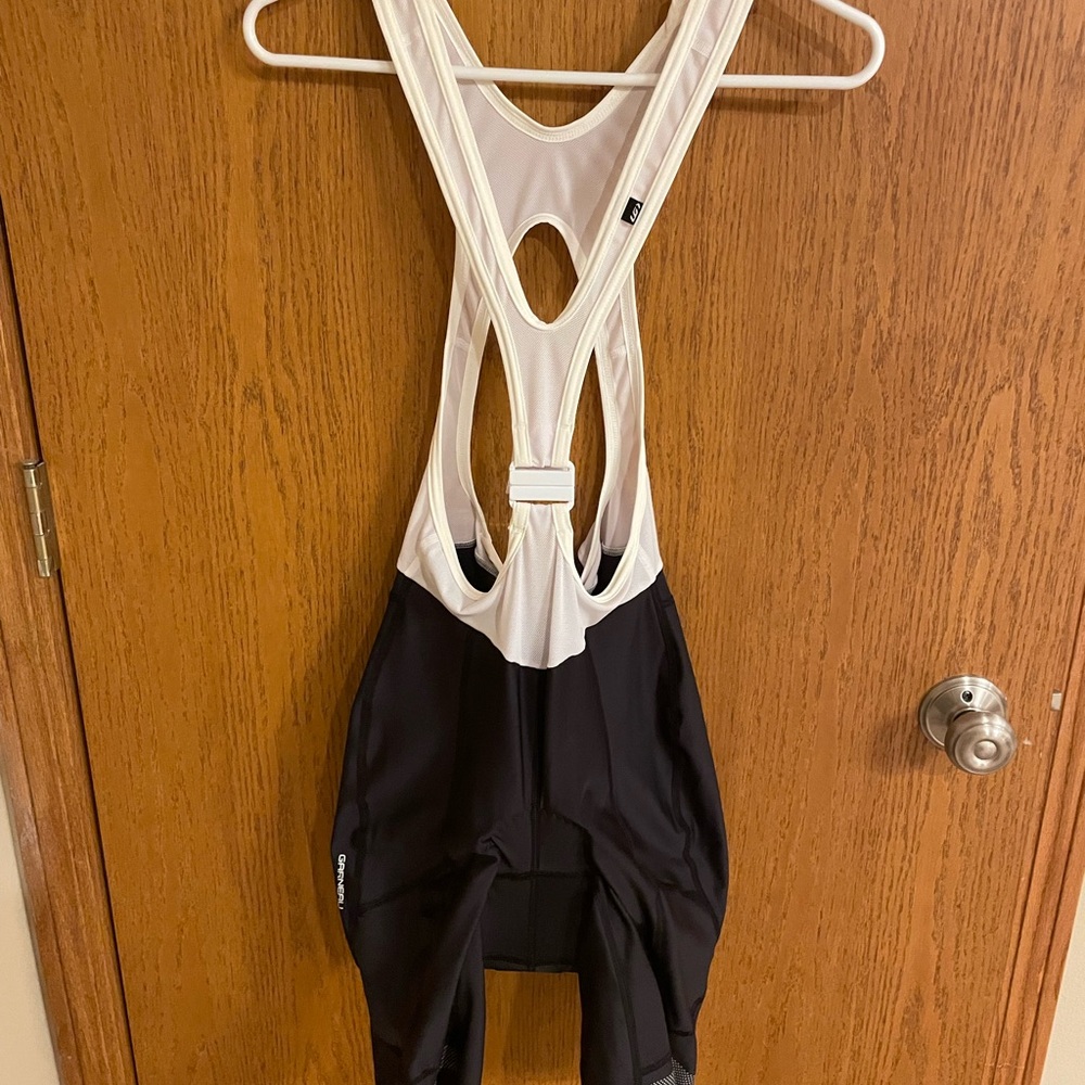 Women's Garneau LG Neo Power Black and White Cycling Bib Shorts.  New.